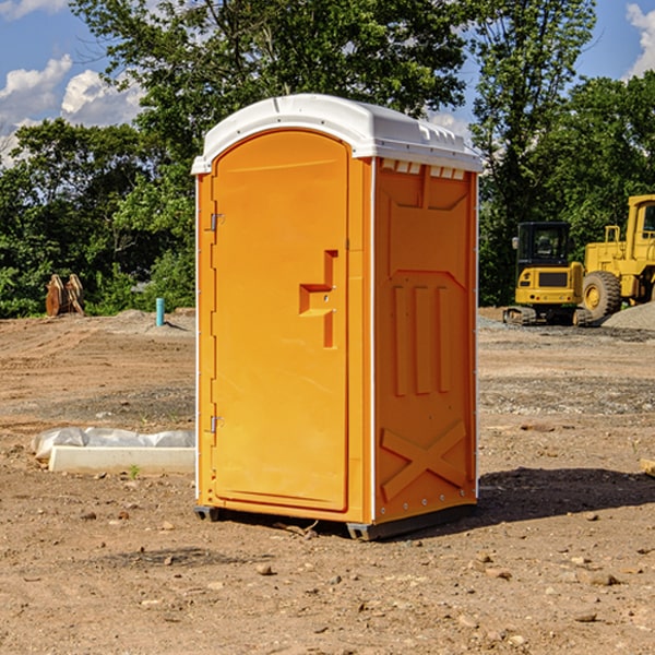 how often are the portable restrooms cleaned and serviced during a rental period in Cathedral Colorado